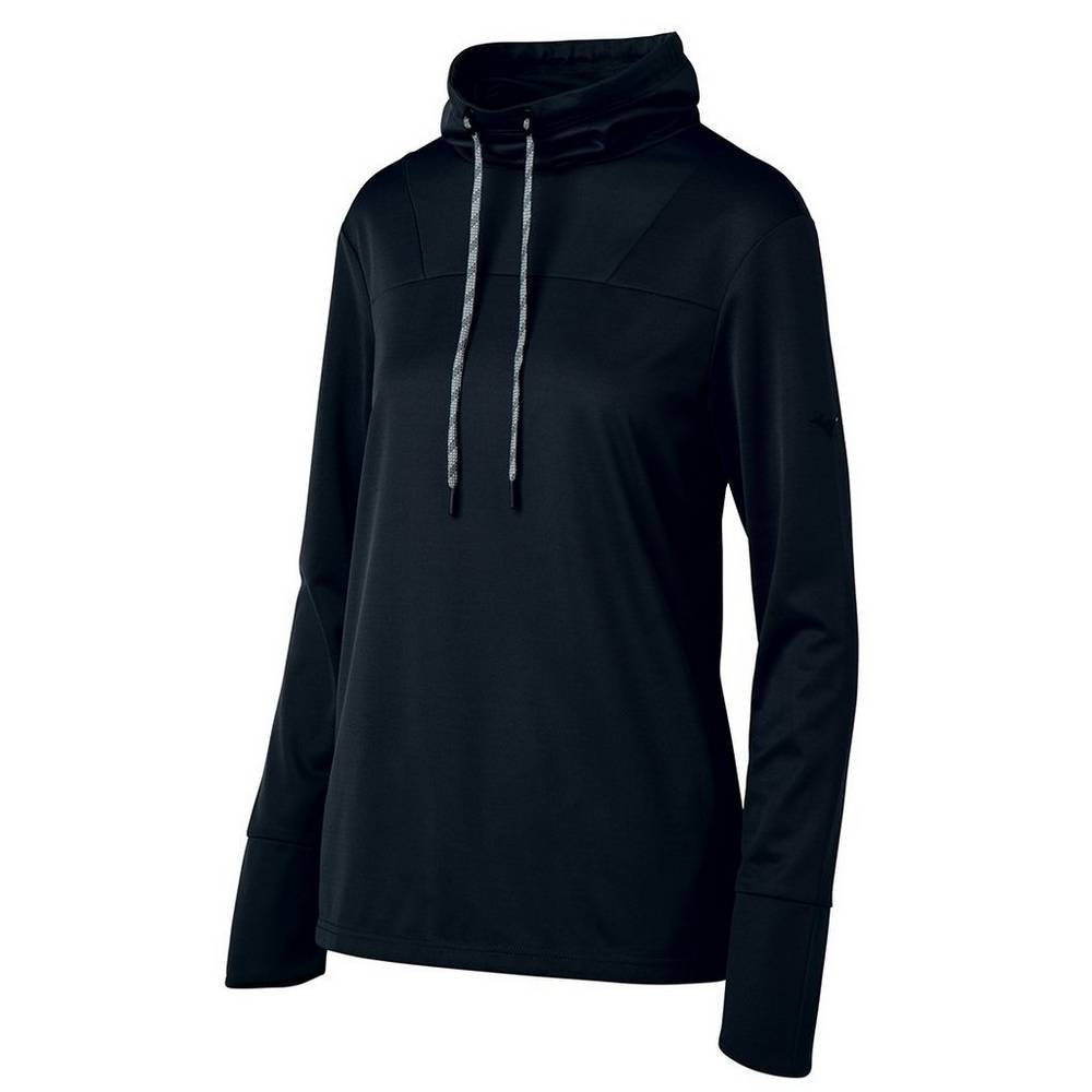 Womens Mizuno April Ross Funnel Neck Pullover Black Philippines (KSXONZ356)